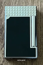 S.T. Dupont Black Lacquer & Silver Lighter, Line D 017067, 17067, New In Box
