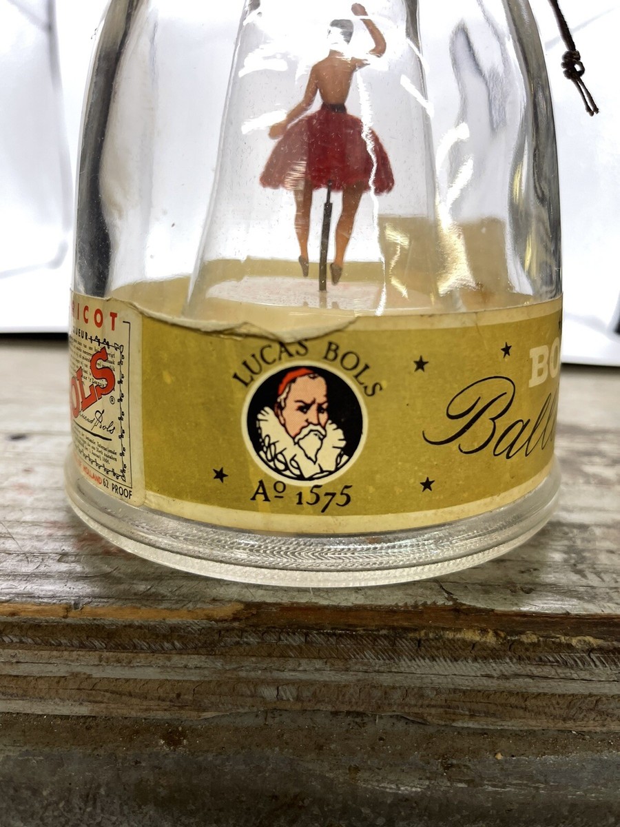 Bols Gold Dancing Red Ballerina Liqueur Bottle 1950s Works Bols Gold Dancing Red Ballerina Liqueur Bottle 1950s Works