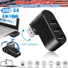 3 Port High Speed USB 3.0 Multi HUB Splitter Expansion Desktop PC Laptop Adapter