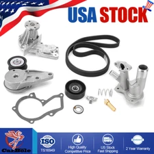 Engine Water Pump Accessory Belt Tensioner Kit For Ford Fiesta Escape 1.6L L4 US