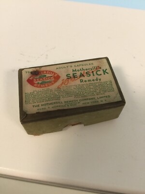 Old Advertising Medicine Box Mothersill's Sea Sick Remedy Fred Hopkins New York