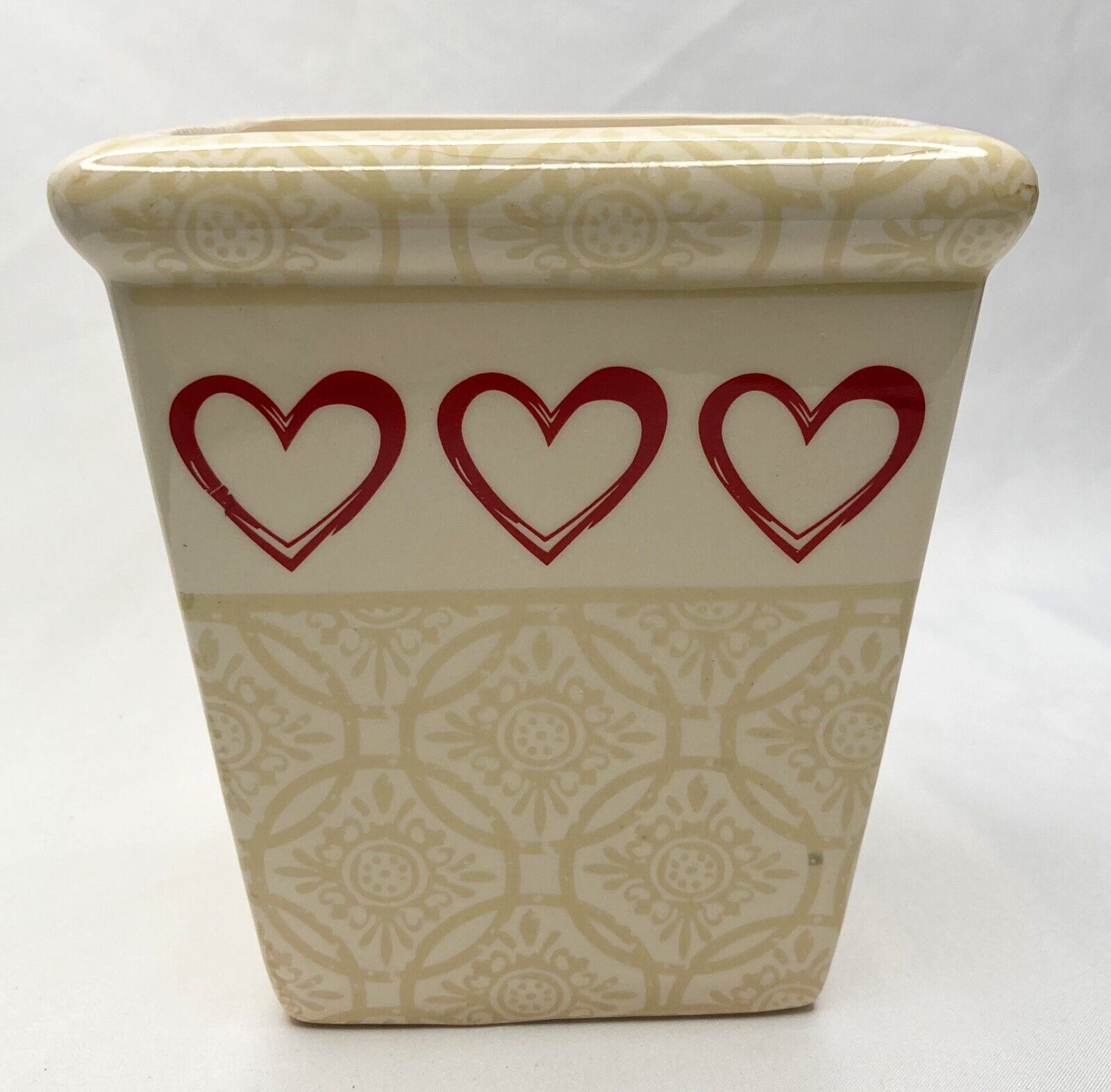 Confront Consistent Visible Edible Arrangements Valentines Heart Vase Ceramic Pot Planter By Berry  Direct 5” | eBay