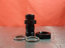 FRAGOLA 494108-BL  BLACK ALUMINUM  8AN TO 8AN 3/4-16 O RING UNION  ADAPTER 