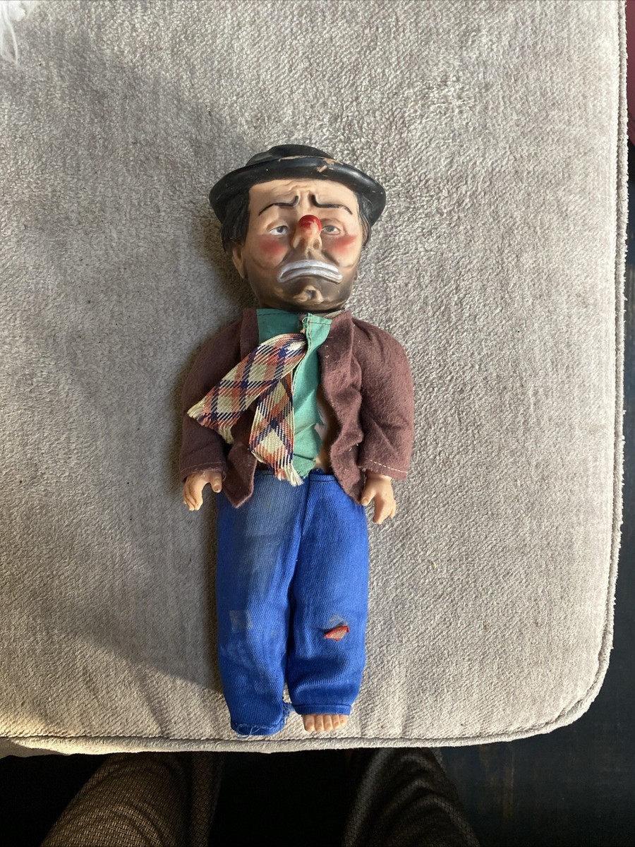 50s Vintage Emmett Kelly Clown Doll箱あり 1950s Emmett Kelly Weary Willy the Clown doll, made by Baby Barry