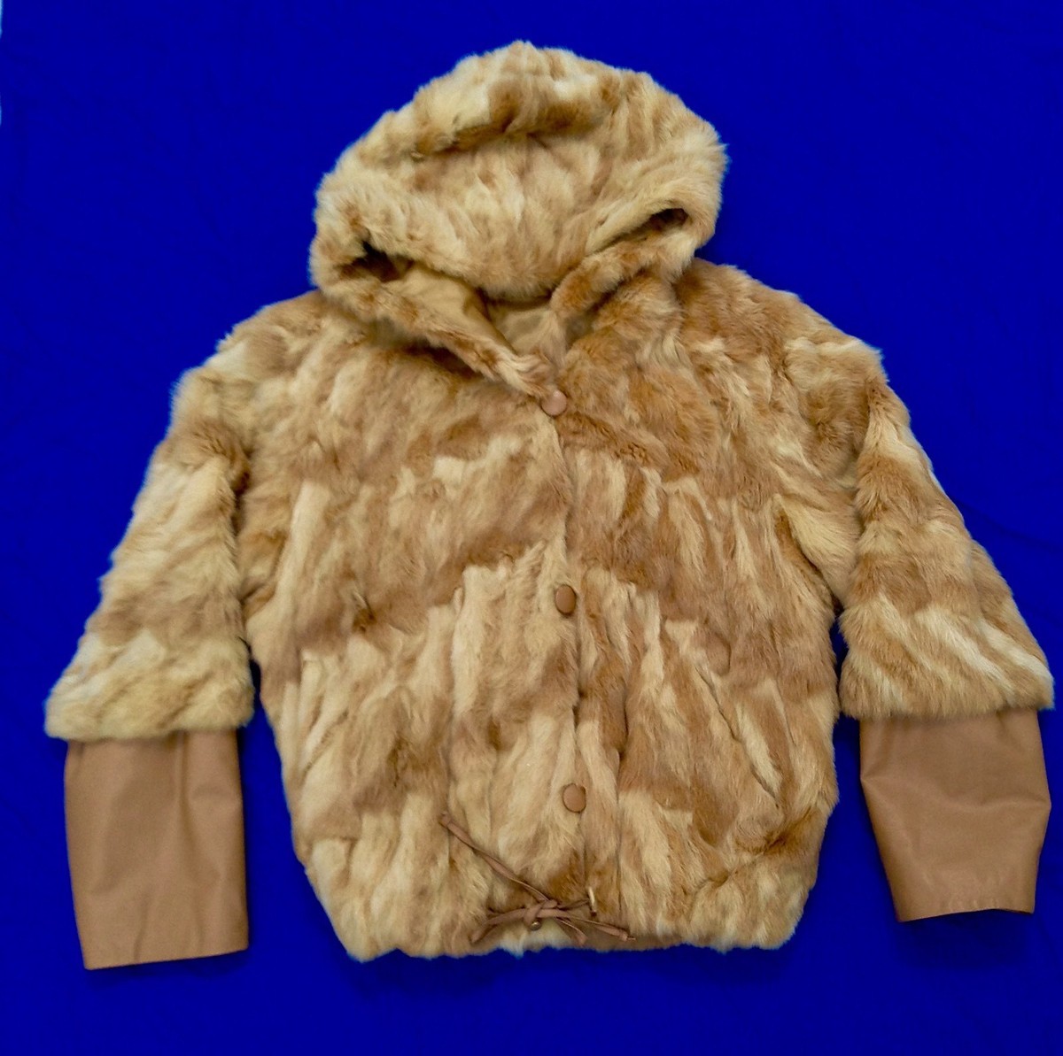 Steffen Schraut Pelz Fell Jacke Mantel Kanin Leder Neu 36 38 40 42