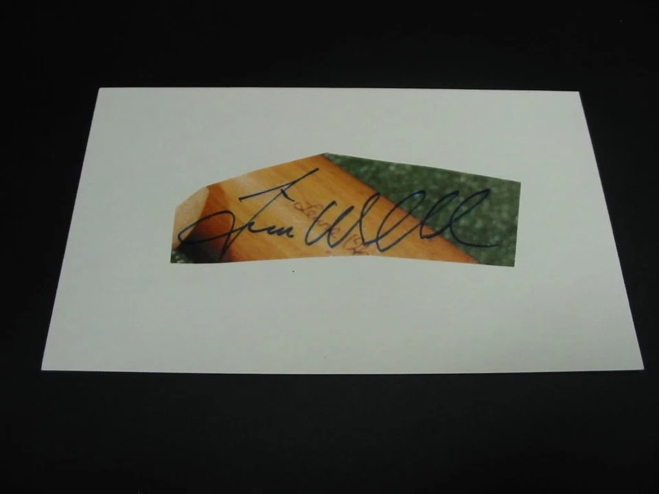 Dodgers Expos Tim Wallach Autograph Signed Mounted Cut - Image 3 of 3