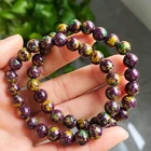 8mm 2pcs Beauty Glittering Color Azurite & Malachite Crystal Beads Bracelet
