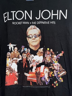Elton John Rocket Man The Definitive Hits Tour XL Concert T-Shirt Size XL
