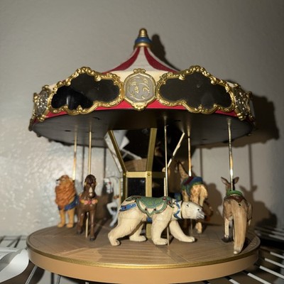 2004 Hallmark Keepsake Carousel Ride Display Lighted Musical 8 Animal Ornaments