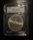Universaro 1974 1 oz .999 Fine Silver Round Bullion World Trade Collectible