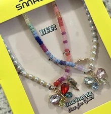 Super Smalls BFF Necklace Set Besties Girls Jewelry SUPER GEMS BUTTERFLY