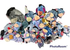 Vintage Disney EEYORE Bean Bag Stuffed Toy Plush Lot of 26