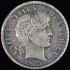 1905-P BARBER DIME ✪ XF EXTRA FINE DETAILS ✪ 10C SILVER COIN BF ◢TRUSTED◣