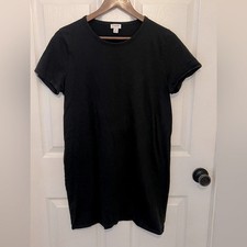 J. CREW Women's Black Short Sleeve T-Shirt Dress Size M