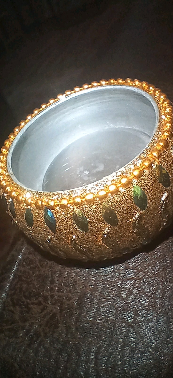  Vintage Set Of Pier 1 Jeweled Tealight Candle Holders New In Package W/Candles 