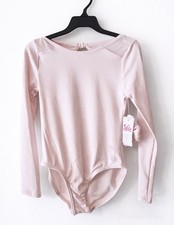 Gymnastics Dance Pink Leotard Medium 10  Hair Tie Long Sleeve by Justice NEW