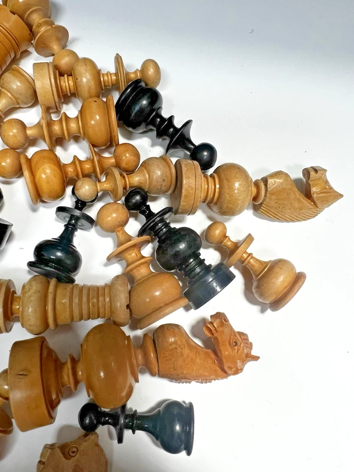 Ancien Pions de Jeu d'Échec incomplet (Pour le détails et les dimensions photos) - Photo 4/4