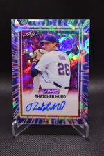 Thatcher Hurd Auto /6 2025 Leaf Vivid Baseball Blue Crystal New York Yankees