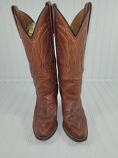 Vintage Miss Capezio Leather Cowboy Boots Womens SZ 6 Light Brown 70s 80s