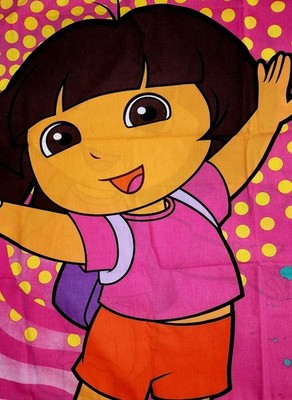 2010 Viacom Dora the Explorer and Boots (1) Standard Pillowcase in Pink NWOT's