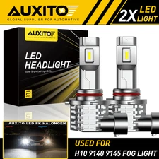 AUXITO LED Fog Bulbs Light 9145 9140 H10 DRL Replace Halogen Lamp 6000K 4000LM A