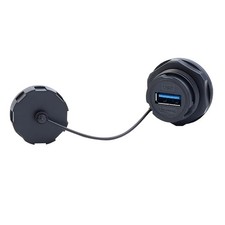 CNLINKO USB3.0 Panel Mount Socket IP67 Waterproof PBT Female Type A USB 0M