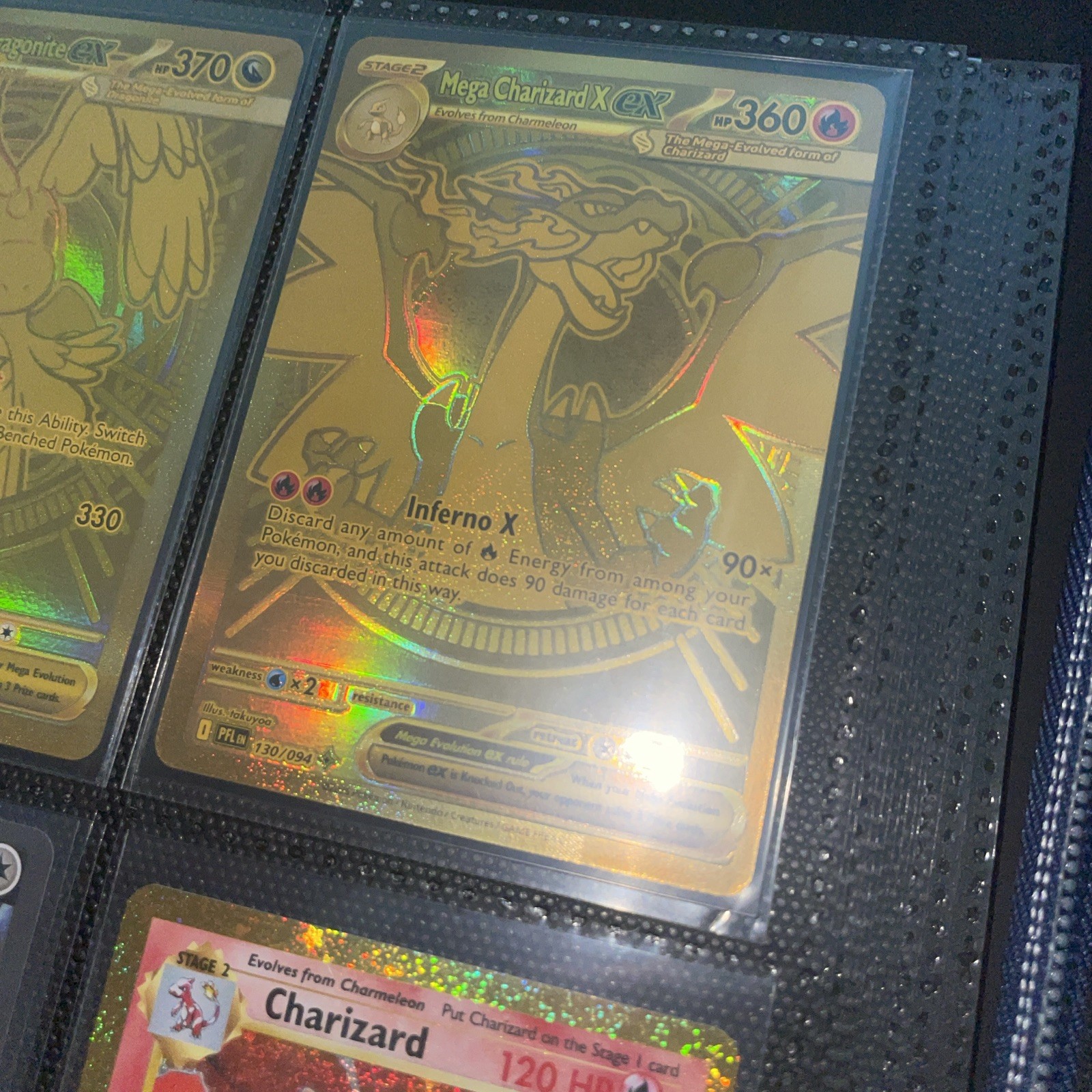 Pokemon Mega Charizard X ex (130/158) Phantasmal Flames NM HOLO