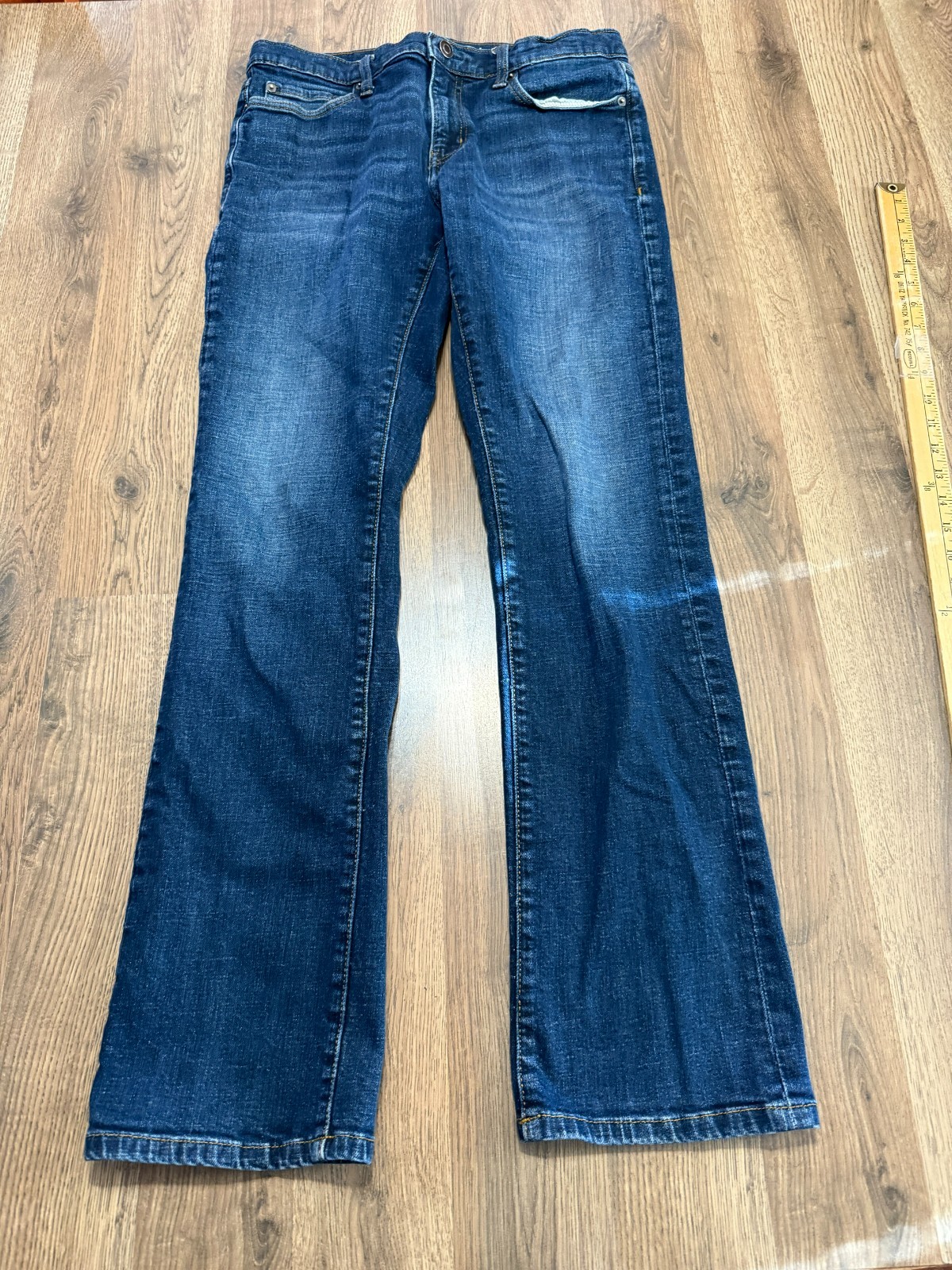 Men's Size 32 Blue Bootcut Slim Denim High Rise Casual