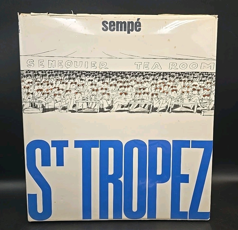 St Tropez: Jean-Jacques Sempe 1968 HC W/ Possible Hand Drawn Sketch From Artist