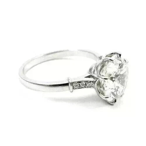 3Ct Round Cut Lab Created Diamond Wedding Engagement Ring 14k White Gold Plated - Image 3 of 4