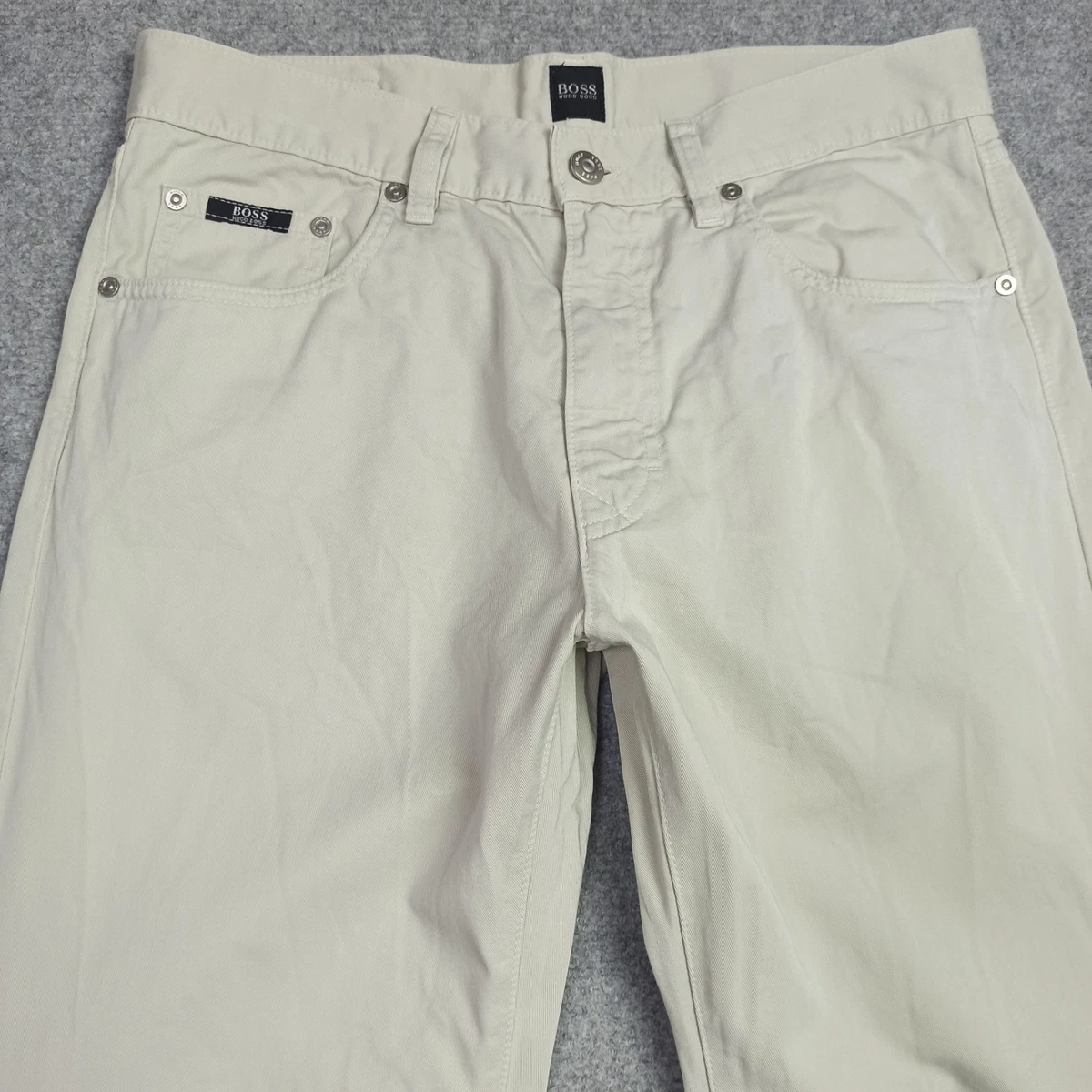 Pantalon D'Été En Toile Camel HUGO BOSS - Taille W33 L31 - Excellent État - Occasion