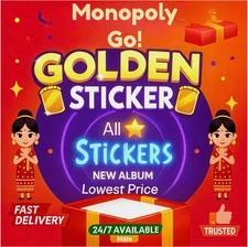 GOLD Stickers  Avaiable ⭐ Monopoly Stickers Go 1-6 Stars⭐ CHEAPEST PRICES🔥24/7