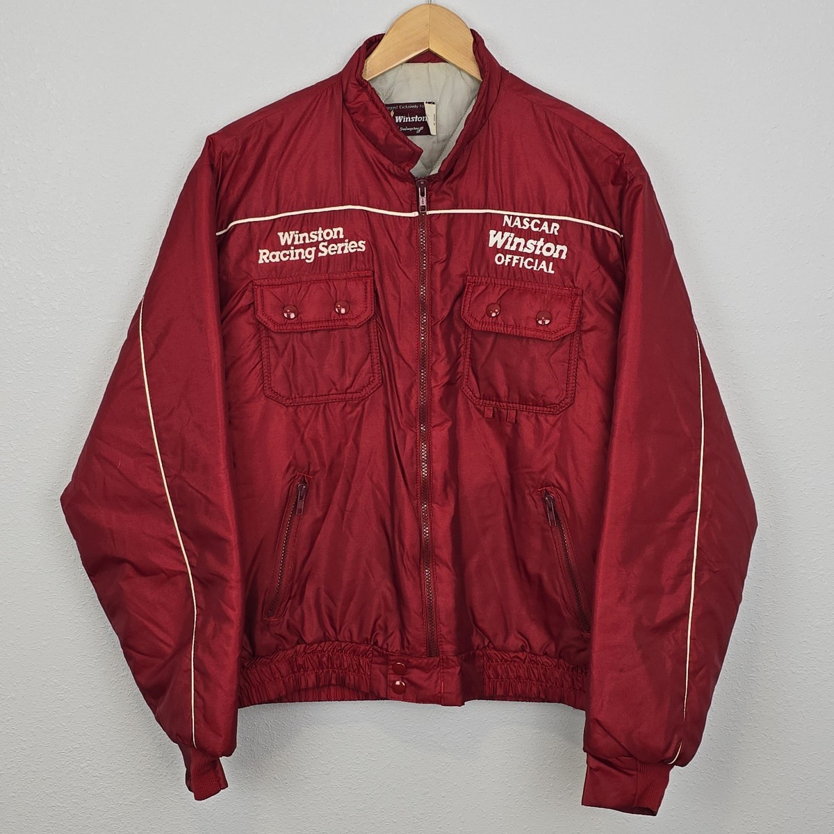 NASCAR Winston Racing Series ジャケット Vintage 80s Winston Cup Racing Swingster Full Zip Jacket Medium