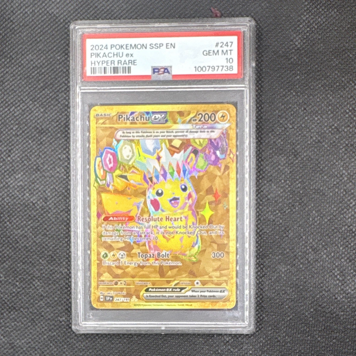 Pikachu Pokémon TCG Grade 10 Rare Individual Collectible Card Game