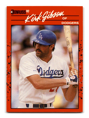 Kirk Gibson ERR 1990 Donruss #368b Los Angeles Dodgers NM-MINT