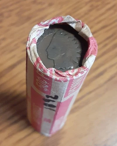 1892 INDIAN HEAD CENT & RED BU PENNY ENDERS ON WHEAT ROLL