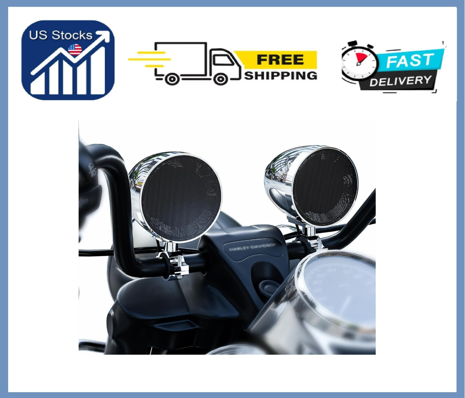 Motorcycle Speakers, Bluetooth Speaker System, 4.25 Inch Wat