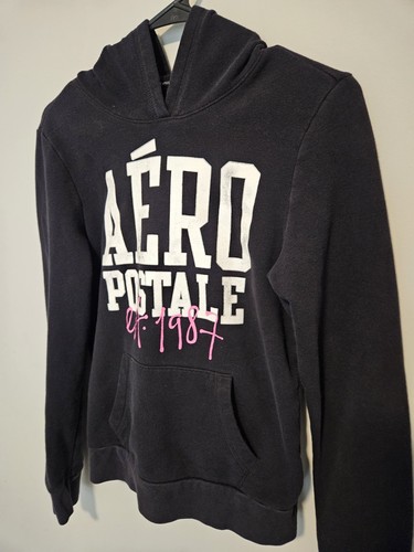 Womens Aeropastle Black Hoodie Size Medium - Picture 2 of 6