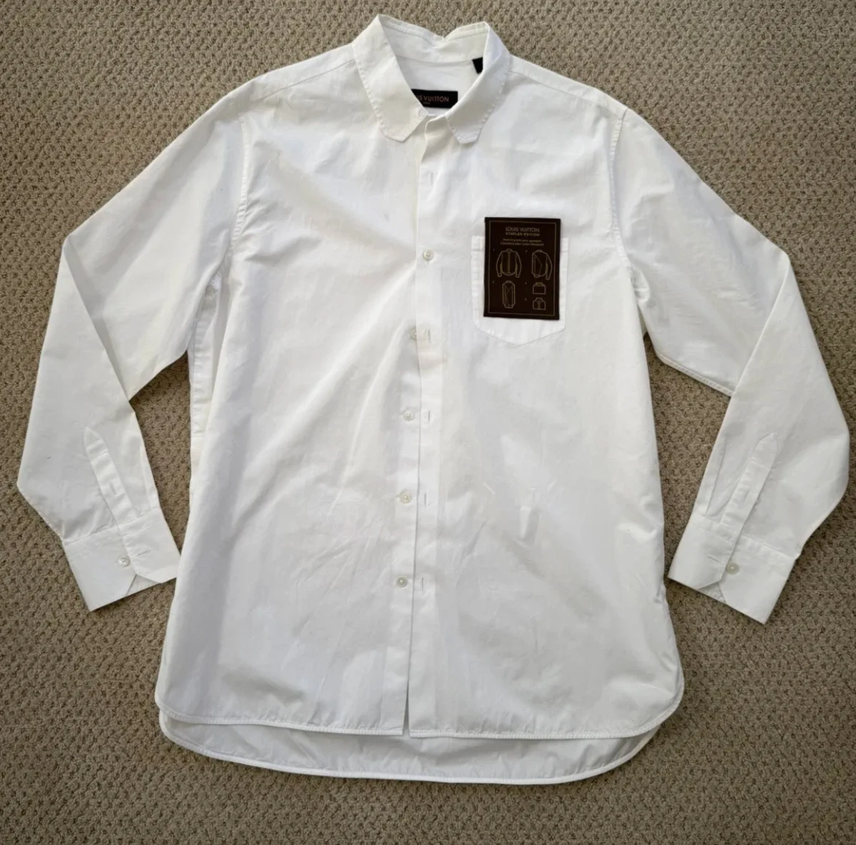 Louis Vuitton Long Sleeve White Shirts for Men for sale | eBay