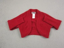 Vintage Laurene M Sweater Womens Small S Red Bolero Angora Wool Shrug Cropped