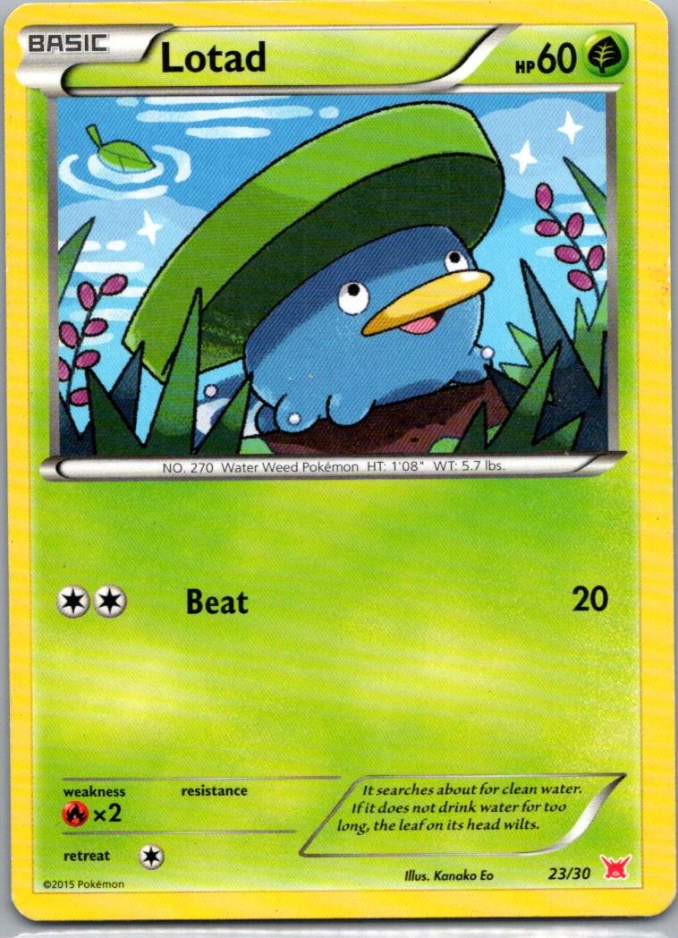 Pokemon TCG Lotad 23/30 XY trainer Kit Latias MP