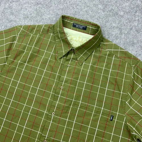 Matix Shirt Mens XL Green Check Daewon Song Pro Series Short Sleeve Button Skate - product listing photo