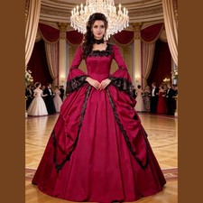 Ball Gown LongSleeve Party Long Dress Women's Fashion Rococo Ball Gown Victorian