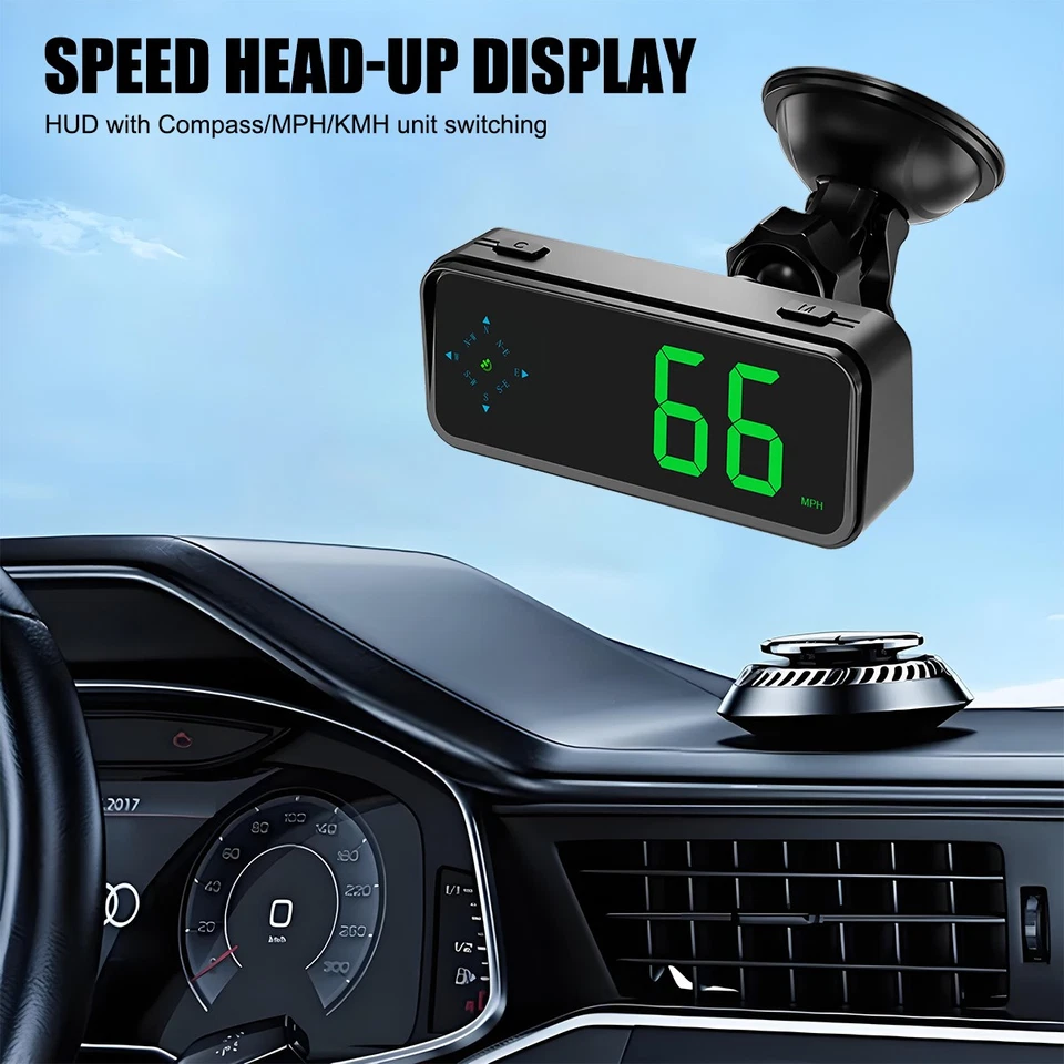 Nuevo Mini Velocímetro Digital LED Coche GPS HUD Head Up Display MPH / KMH Universal Foto 2 de 4