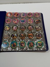 Vintage Lot of 202 Slammer Whammers Pogs in Collector Cap Album 1990's