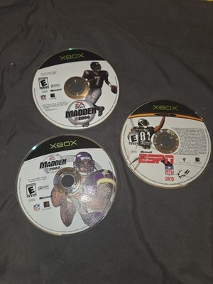 Xbox Football Game Lot (3) Only Disc  Madden 02/04 ESPN NFL 2k5