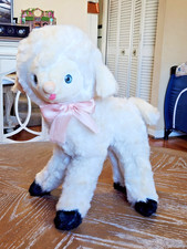 Large 1960's Vintage Plush Lamb Easter Sheep Stuffed Toy