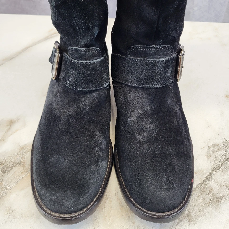 Botas de motociclista Paul Green Munchen de gamuza para mujer talla 10 de EE. UU. o UK 7,5 negras Foto 4 de 4