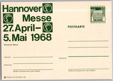 Hannover 1968, Hannover Messe, Kloster Lorsch Bildpostkarte, Ganzsache