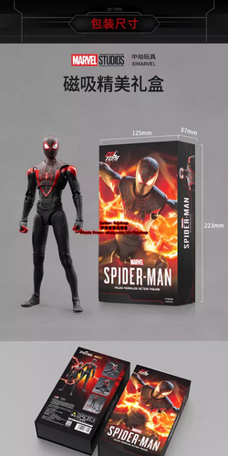Neu ZD Toys Spider-Man Miles Morales 1/10 Sammlerstück 7 Zoll Actionfigur AUF LAGER - Bild 10 von 15